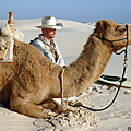 Our guide with one of his camels
