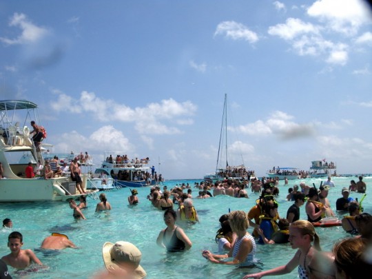 Stingray City Crowd