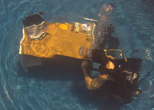 underwater office scuba