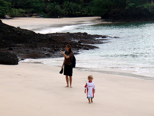 Baby walking down unknown beach - Customer Photos