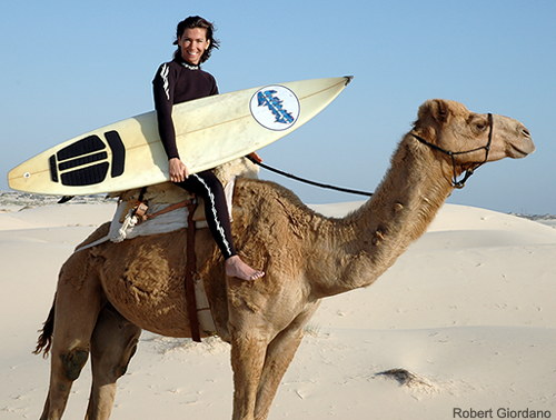 Alessandra on a camel - Desert Adventure
