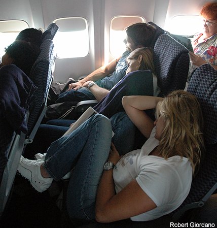 Sleeping on the plane - Desert Adventure