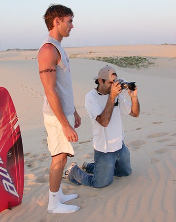 Mark and Robert check the scene - Desert Adventure