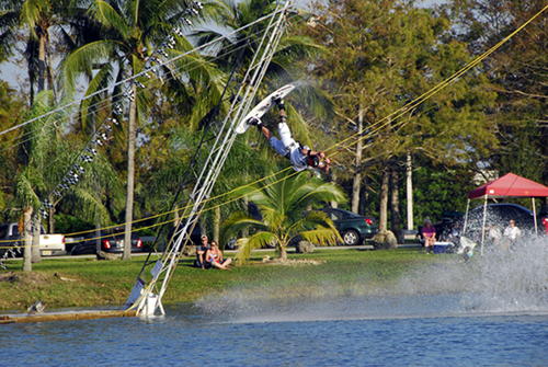 S-bend at the cable - WWA Wake Park Series, 2007