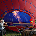 Getting the balloon ready