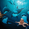 Mark and Ale swim with the Dolphins